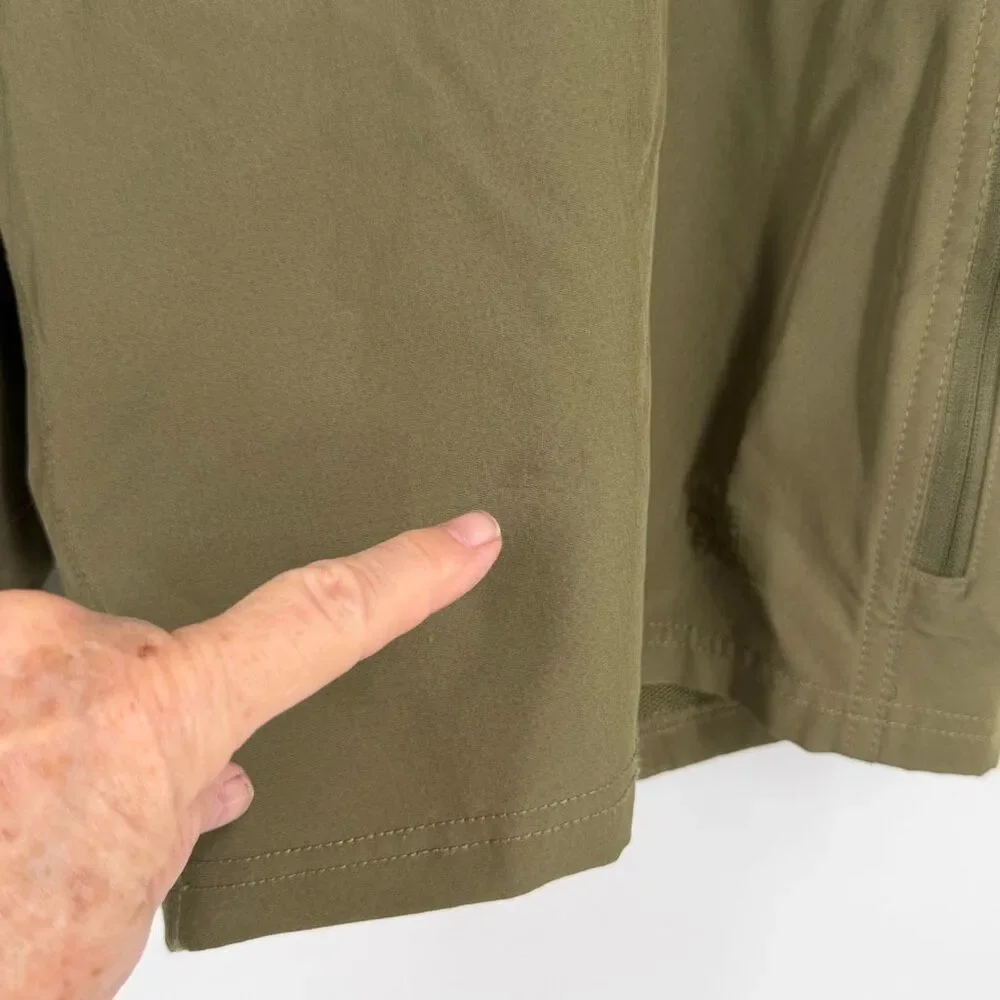 The North Face Olive Green Rolling Sun Flash Dry Packable Hiking Shorts Size 40